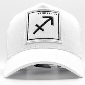 SAGITTARIUS Zodiac White Trucker Hat Mesh Snapback Cap